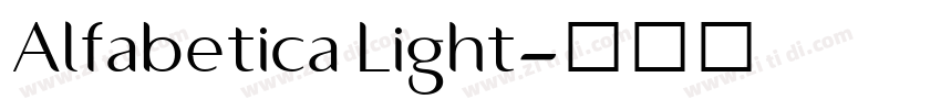 Alfabetica Light字体转换 Alfabetica Light字体转换